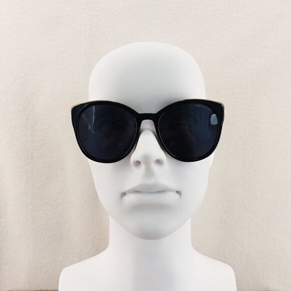 Tom Ford TF641 Round Sunglasses Black and Blue OS - Picture 9 of 16